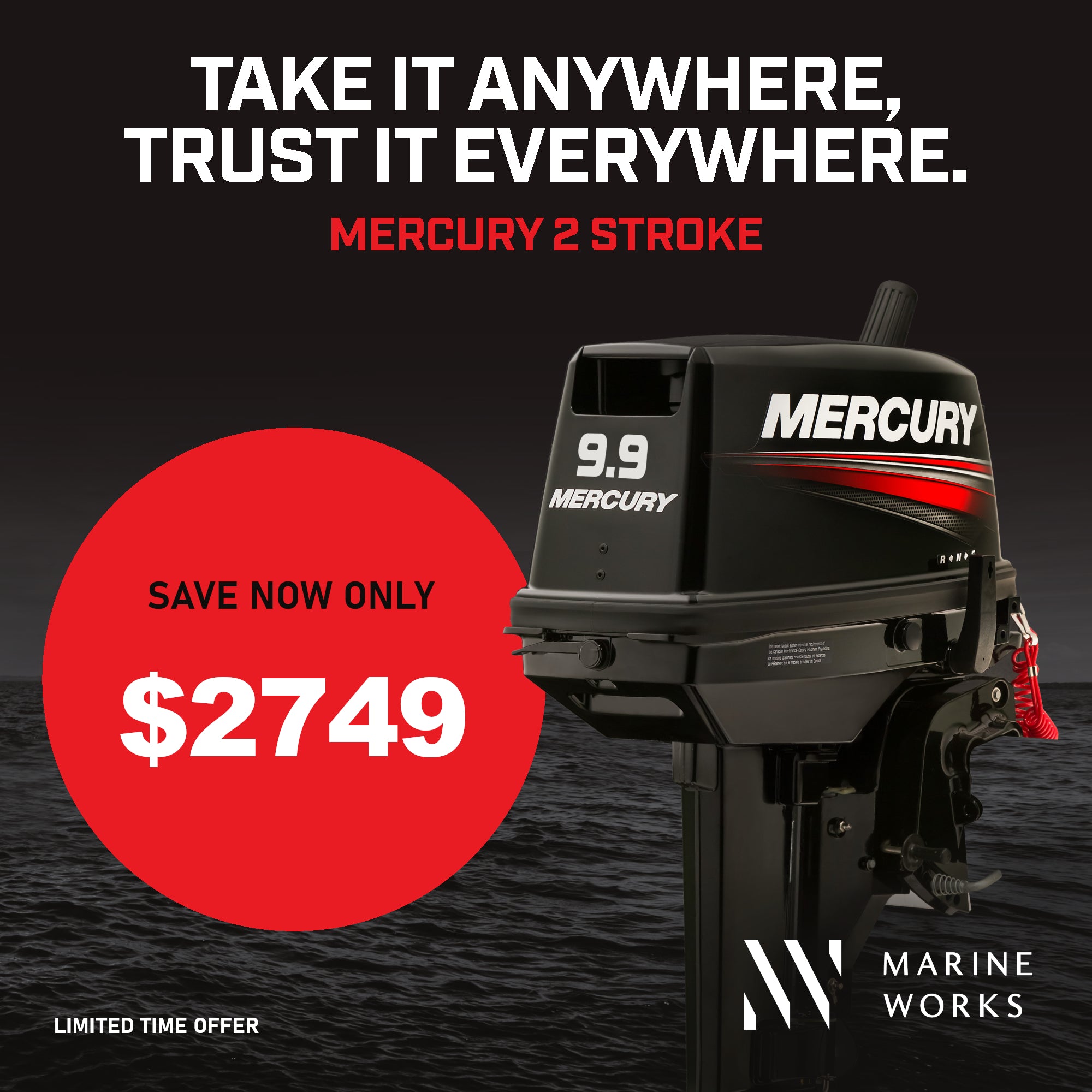 TwoStroke 9.9HP Outboard